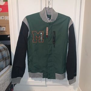 BNWT Miami Hurricane Nike Varsity Jacket!